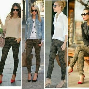 Zara camo zip ankle pants